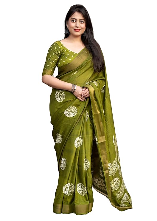 BATIK SAREES FOR WOMEN PACK OF 1 LINEN