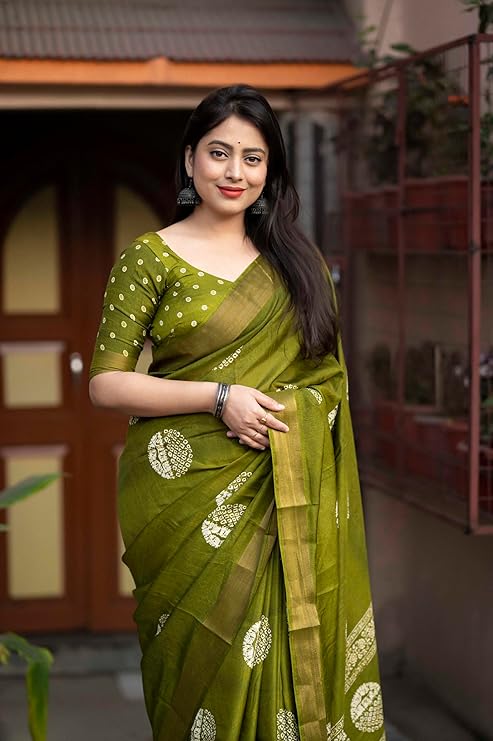 BATIK SAREES FOR WOMEN PACK OF 1 LINEN